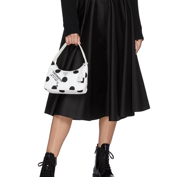 Prada Re-Edition Polka Dot Re-Nylon Shoulder Bag New - Picture 5 of 5
